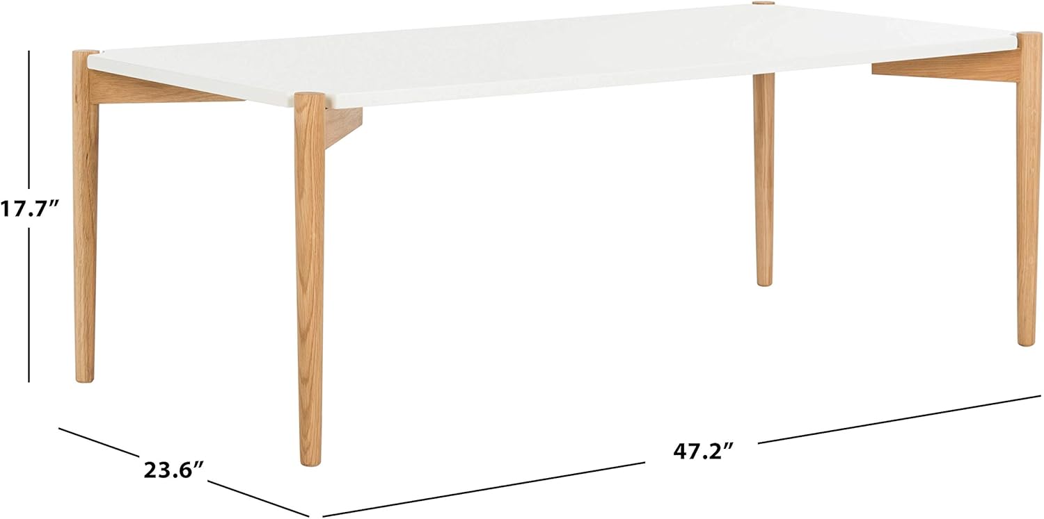 Safavieh Home Collection Rue Coffee Table, White/Natural