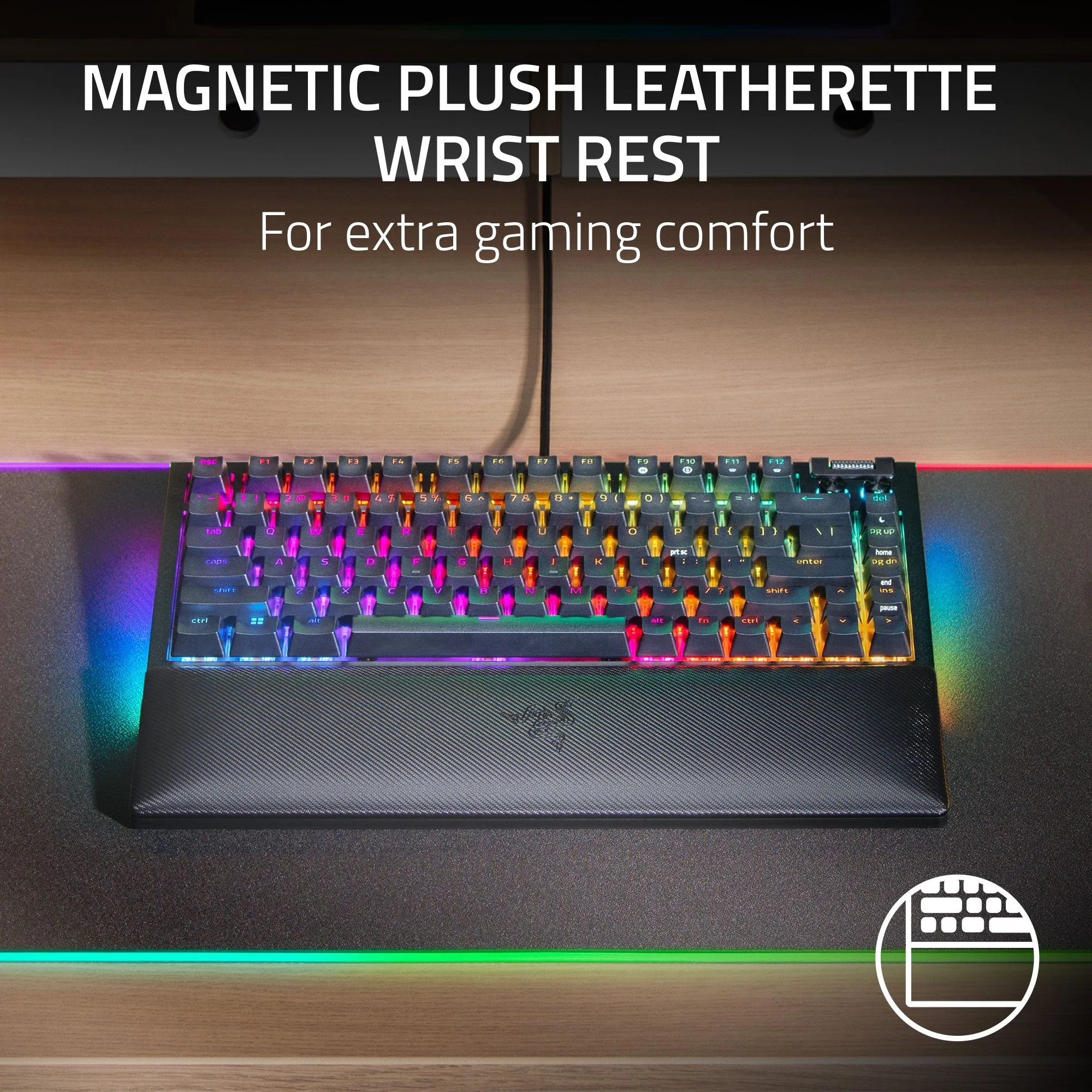 Razer BlackWidow V4 75% Hot-Swappable Mechanical Gaming Keyboard, RGB Chroma, Black
