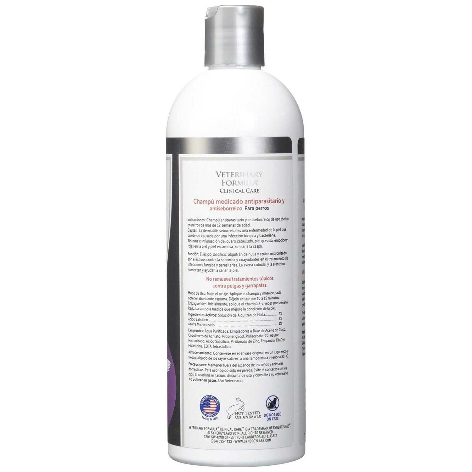 Veterinary Formula Clinical Care Antiparasitic & Antiseborrheic Medicated Shampoo - Pet Supplies online store