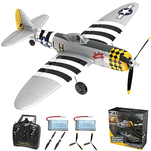 RC Plane 4-CH RC Airplane – RC Airplane Ready to Fly Upgrade P-40 Warhawk Remote Control Airplanes for Beginners Adult with Beginners with Xpilot Stabilization System