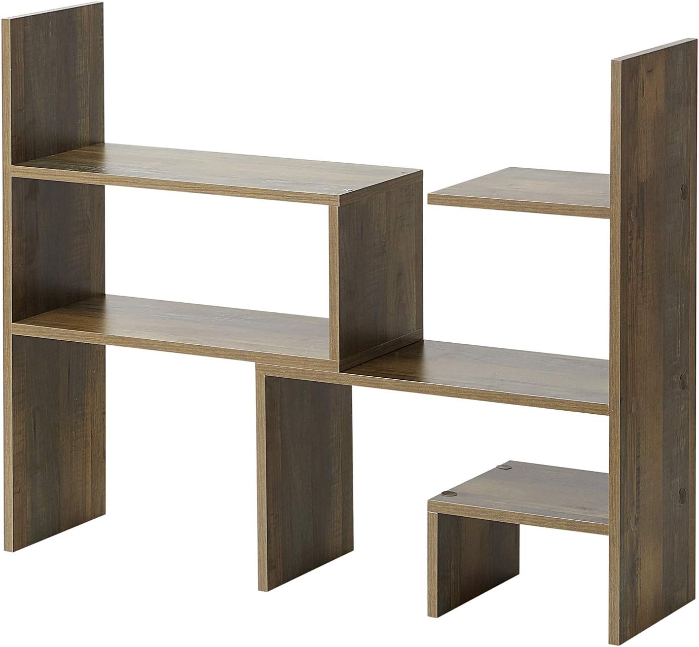 Yak about It Compact Adjustable Dorm Desk Bookshelf - Rustic