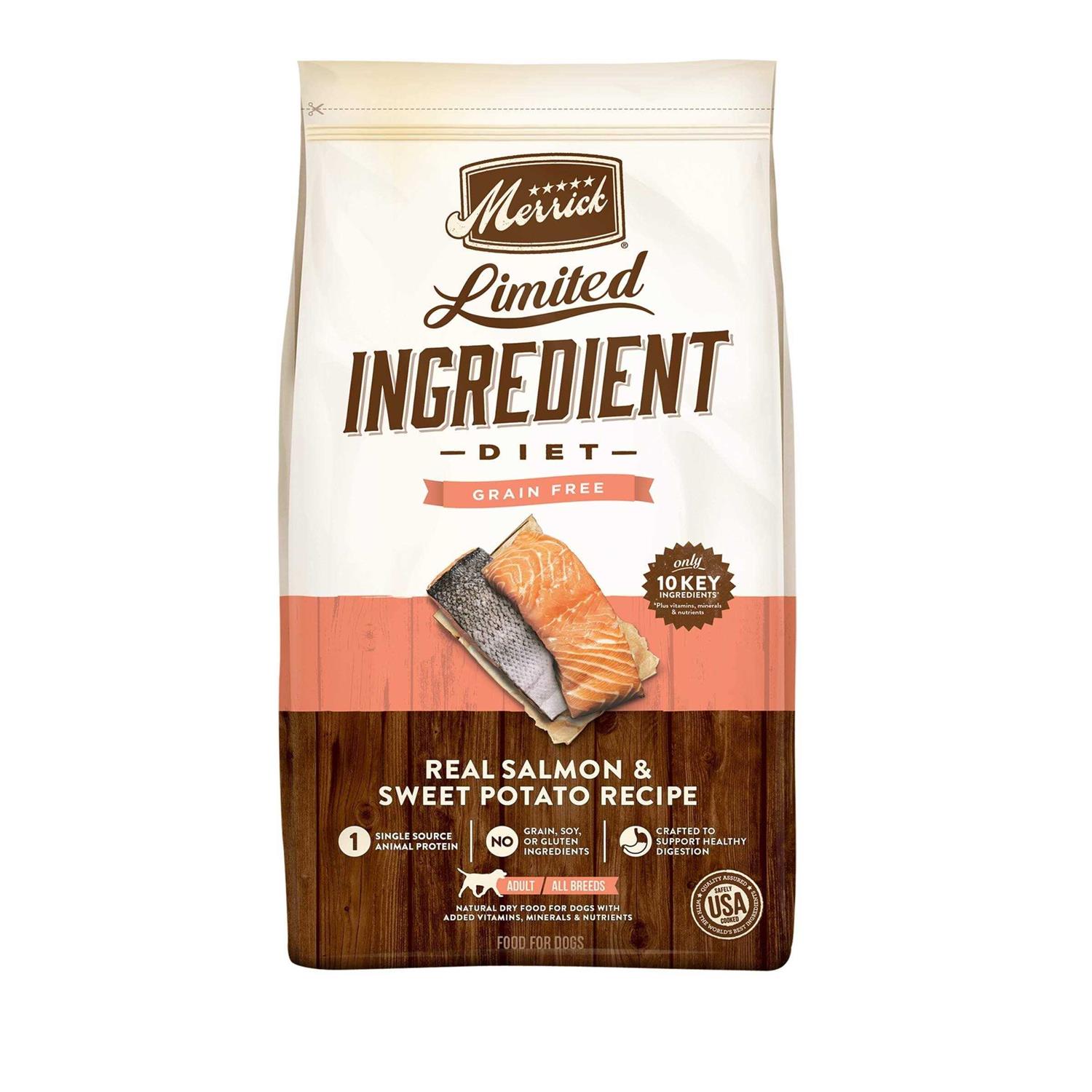 Merrick Limited Ingredient Diet Grain Free Real Salmon Sweet Potato Recipe Dry Dog Food - Pet Supplies online store