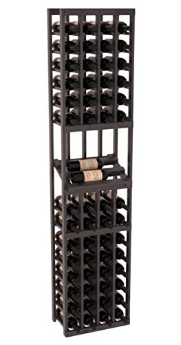 Wine Racks America® Knotty Alder 4 Column Side Display Wine Cellar Kit. Oak Stain