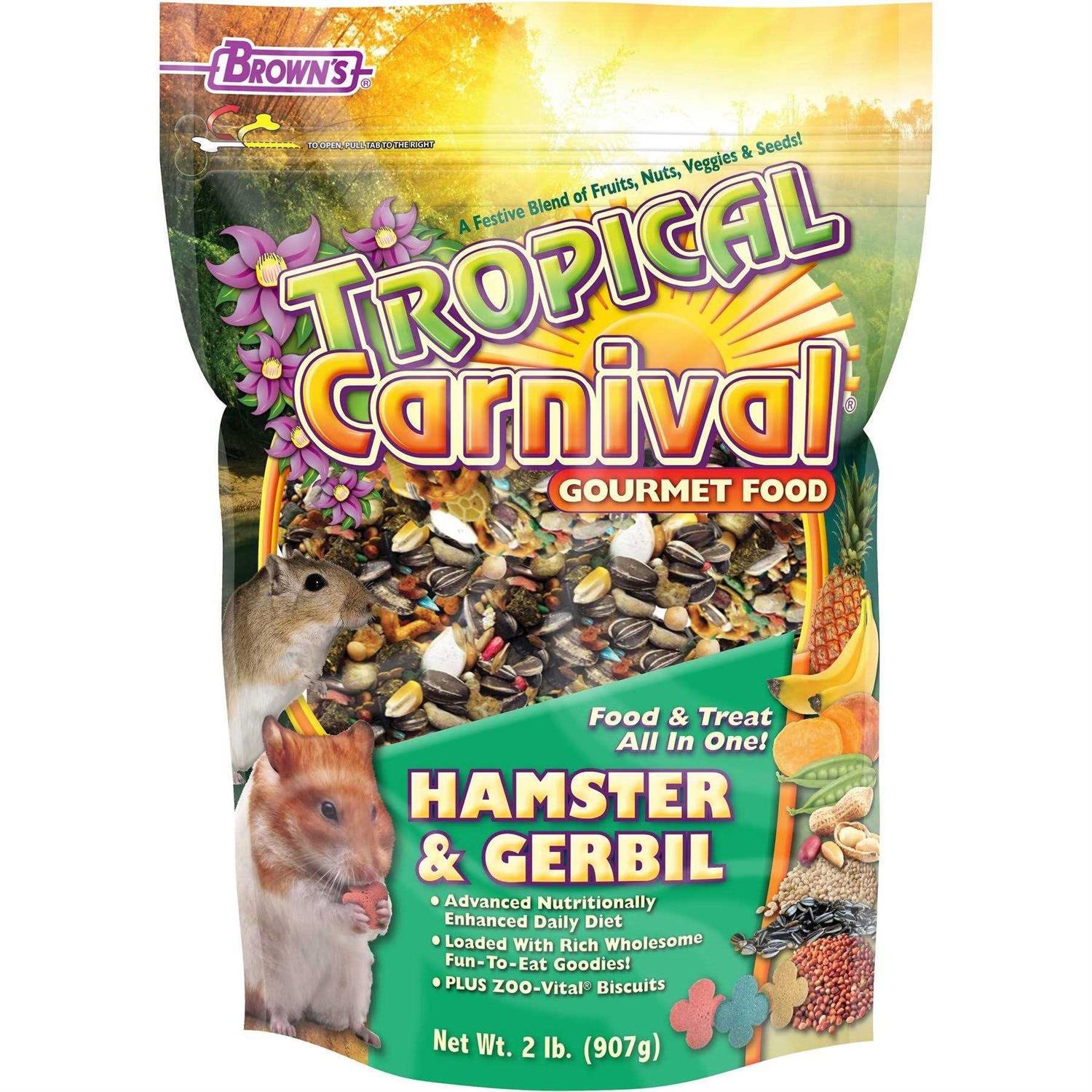Brown's Tropical Carnival Gourmet Hamster & Gerbil Food - Pet Supplies online store