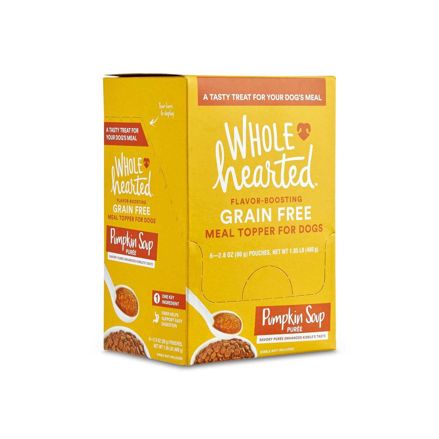 WholeHearted Pumpkin Soup Puree Dog Meal Topper - Pet Supplies online store