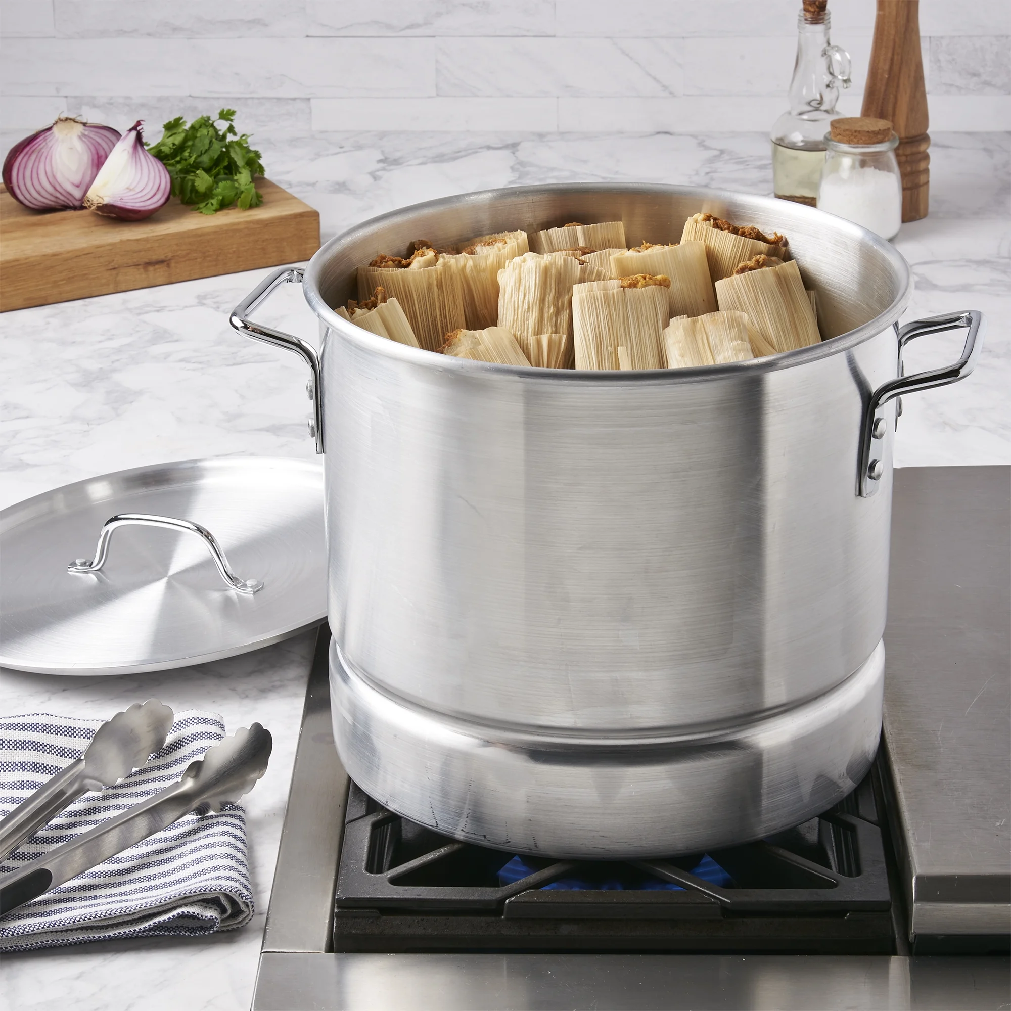 Infuse 3 Piece 20Qt Aluminum Tamale Steamer Set