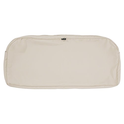 Classic Accessories Montlake Water-Resistant 41 x 18 x 3 Inch Outdoor Bench/Settee Cushion Slip Cover, Patio Furniture Swing Cushion Cover, Heather Henna Red, Patio Furniture Cushion Covers