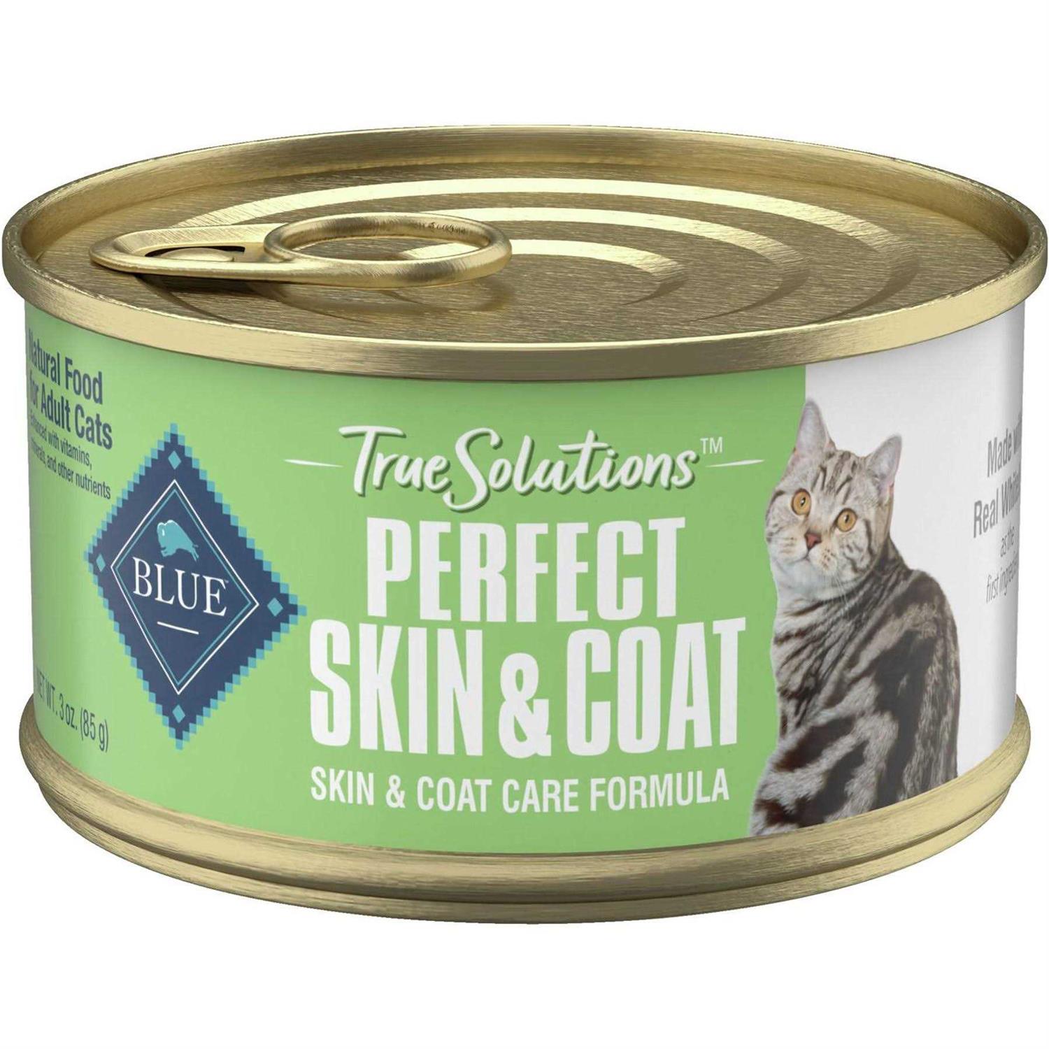 Blue Buffalo True Solutions Perfect Coat Natural Skin & Coat Care Adult Wet Cat Food - Pet Supplies online store