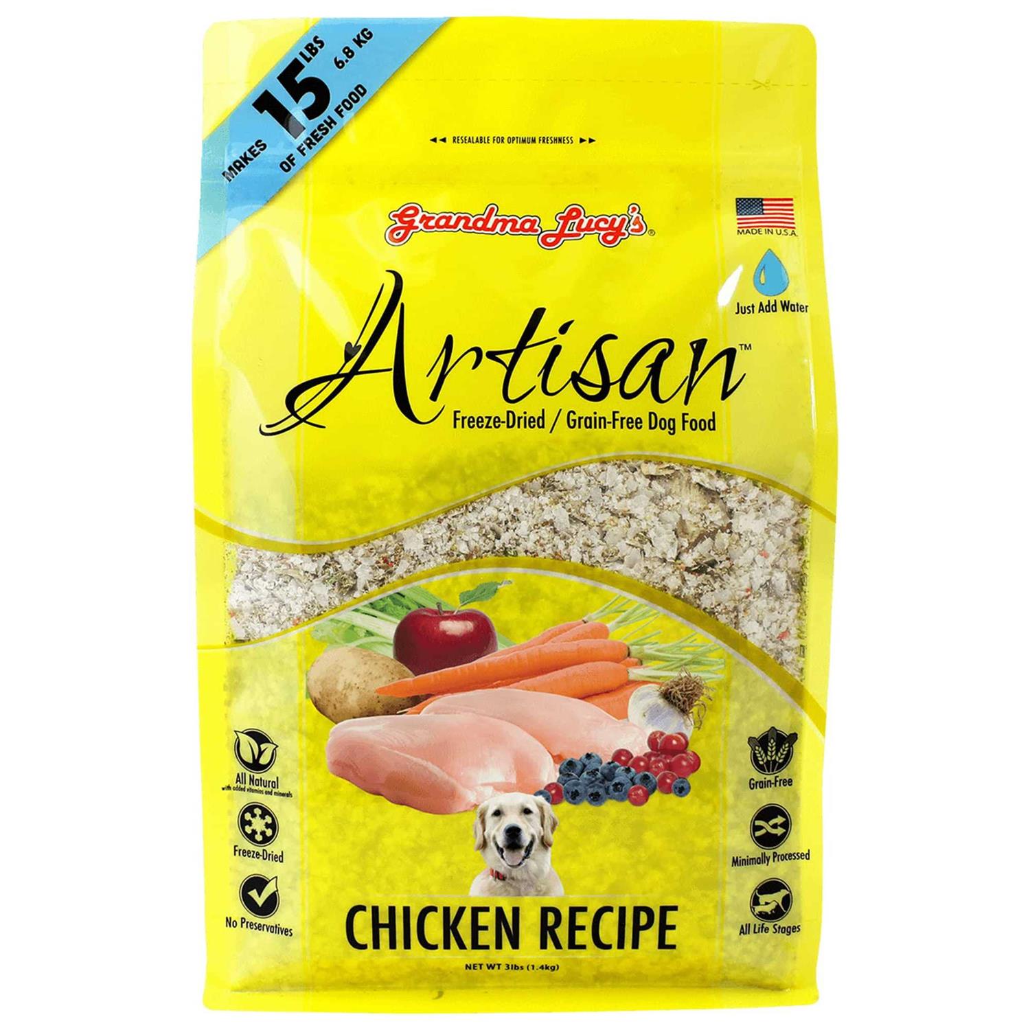 Grandma Lucy&s Freeze-Dried Grain-Free Artisan Chicken Dog Food - Pet Supplies online store