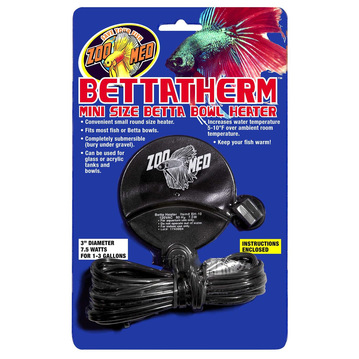Zoo Med BettaTherm Betta Bowl Heater - Pet Supplies online store