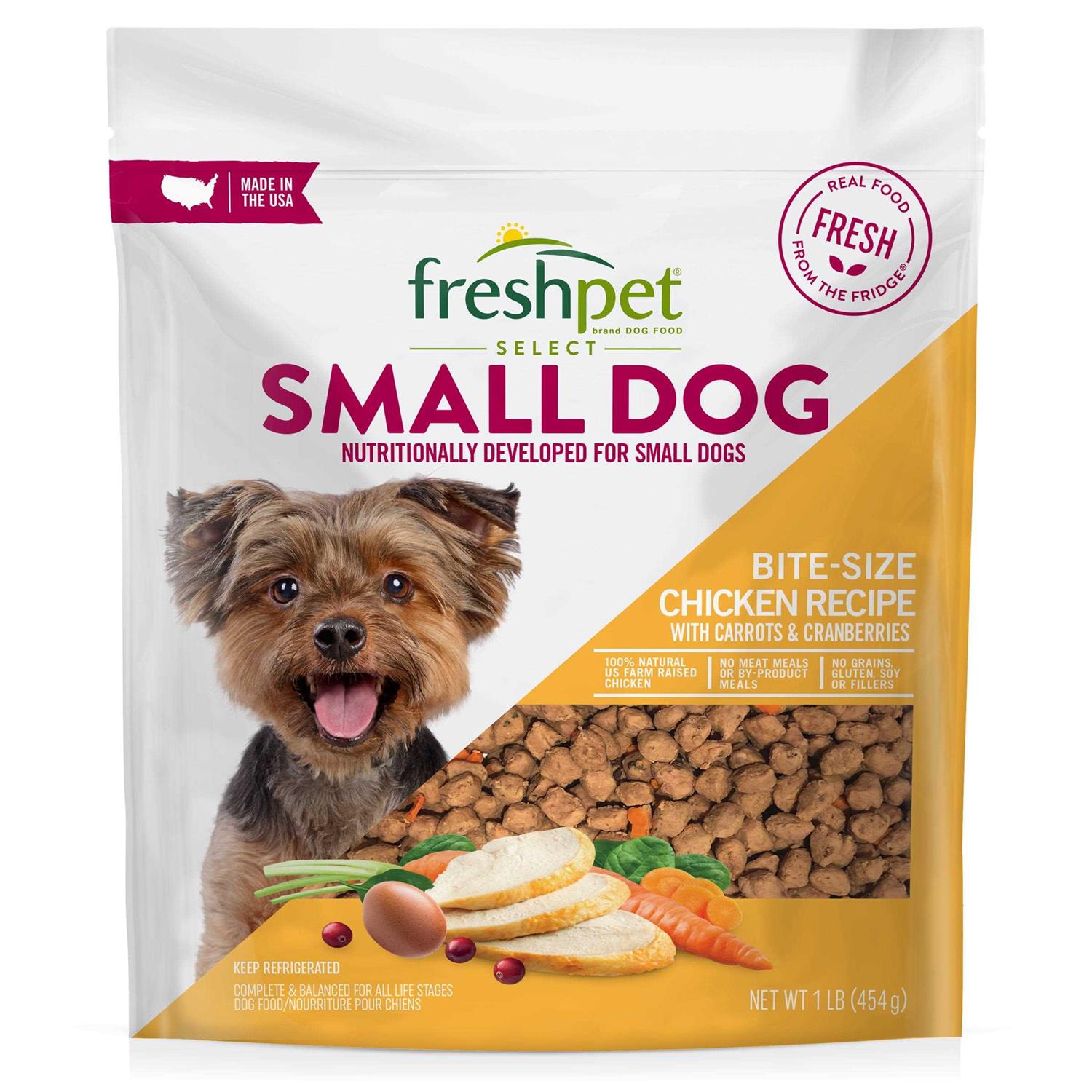 Freshpet Select Small Dog Bite Sized Chicken Recipe Dog Food - Pet Supplies online store