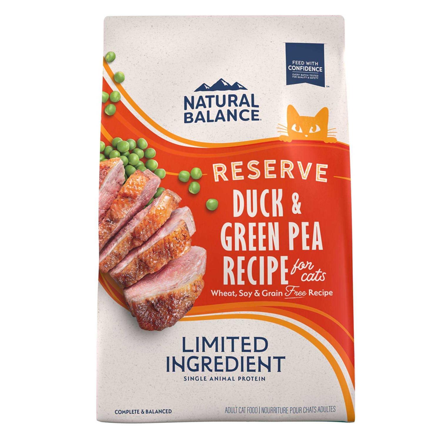 Natural Balance Limited Ingredient Reserve Duck & Green Pea Recipe Grain-Free Dry Cat Food - Pet Supplies online store