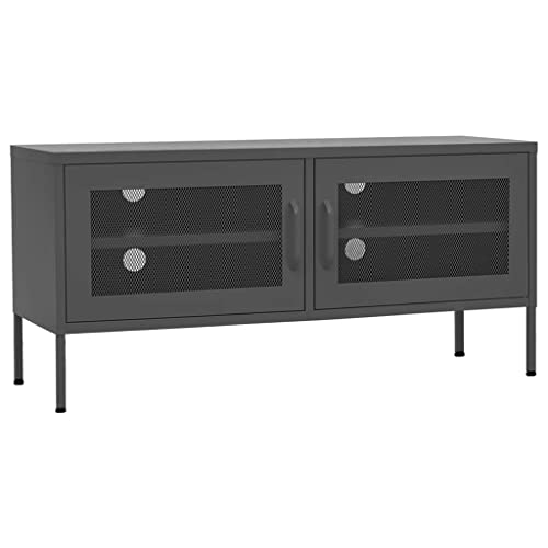 TV Cabinet,Modern Tv Stand,Tv Stand with Storage,Tv Entertainment Center,Mid Century Tv Stand,with Levelers on The Bottom,for Bedroom, Living Room, Navy Blue 41.3