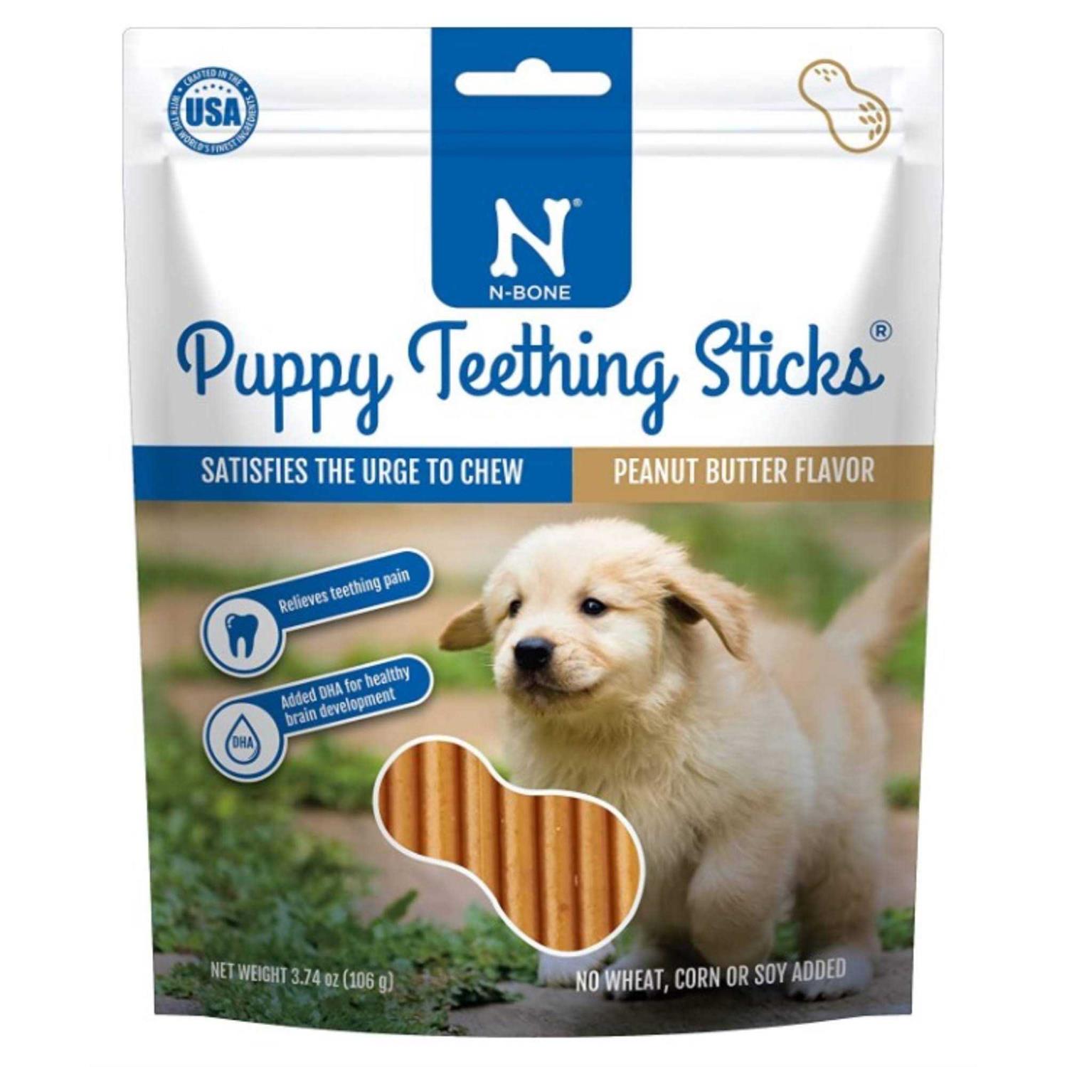 N-Bone Puppy Teething Sticks Peanut Butter Flavor - Pet Supplies online store