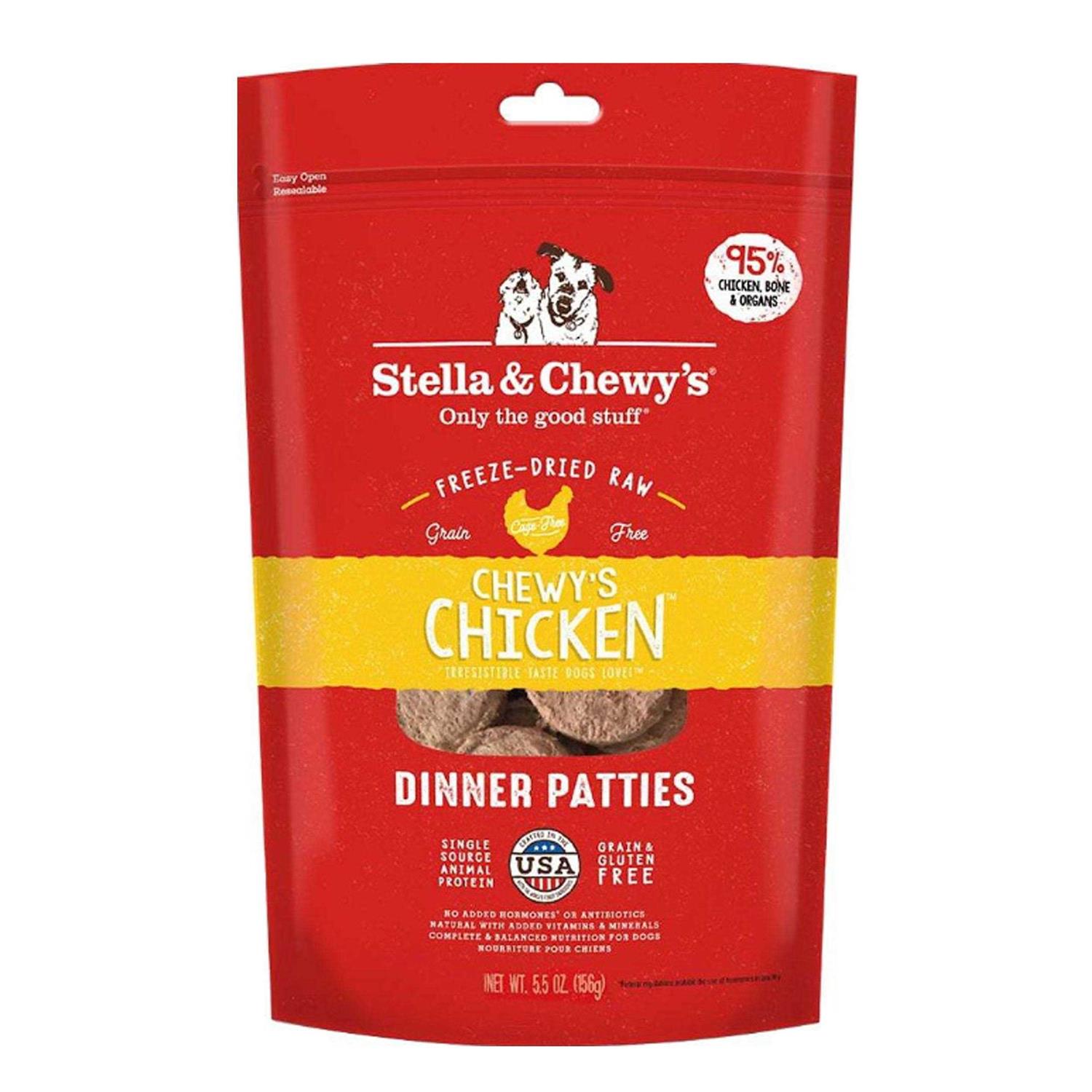 Stella & Chewy's Dinner Patties Chicken Freeze-Dried Dog Food - Pet Supplies online store