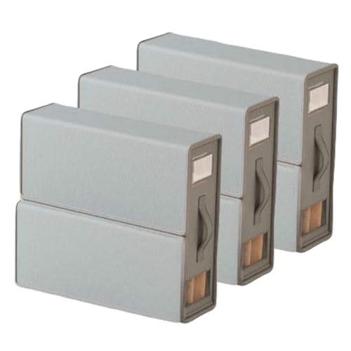 3-Piece Set of Bed Sheet and Storage Bins (Extra Large or Medium Size for Double Beds) Foldable Linen Closet Organizer with Window and Label, Perfect for Storing Blankets, Duvet Covers, and Sheet Sets