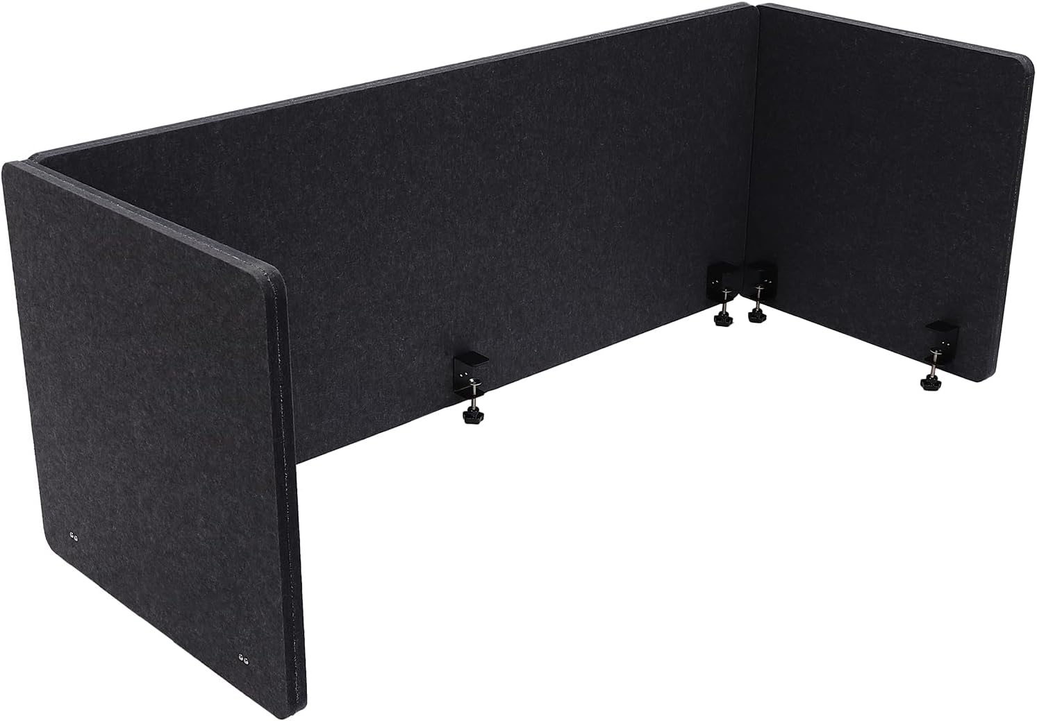 Stand Up Desk Privacy Panel, Clamp on Desk Divider for Office, Acoustic Desk Privacy Panel to Reduce Noise, Acoustic Partition, Office Desk Divider, Dark Gray, 59