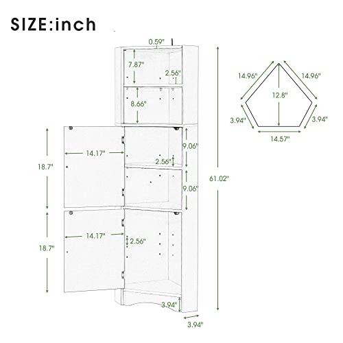 Tall Corner Cabinet, 61