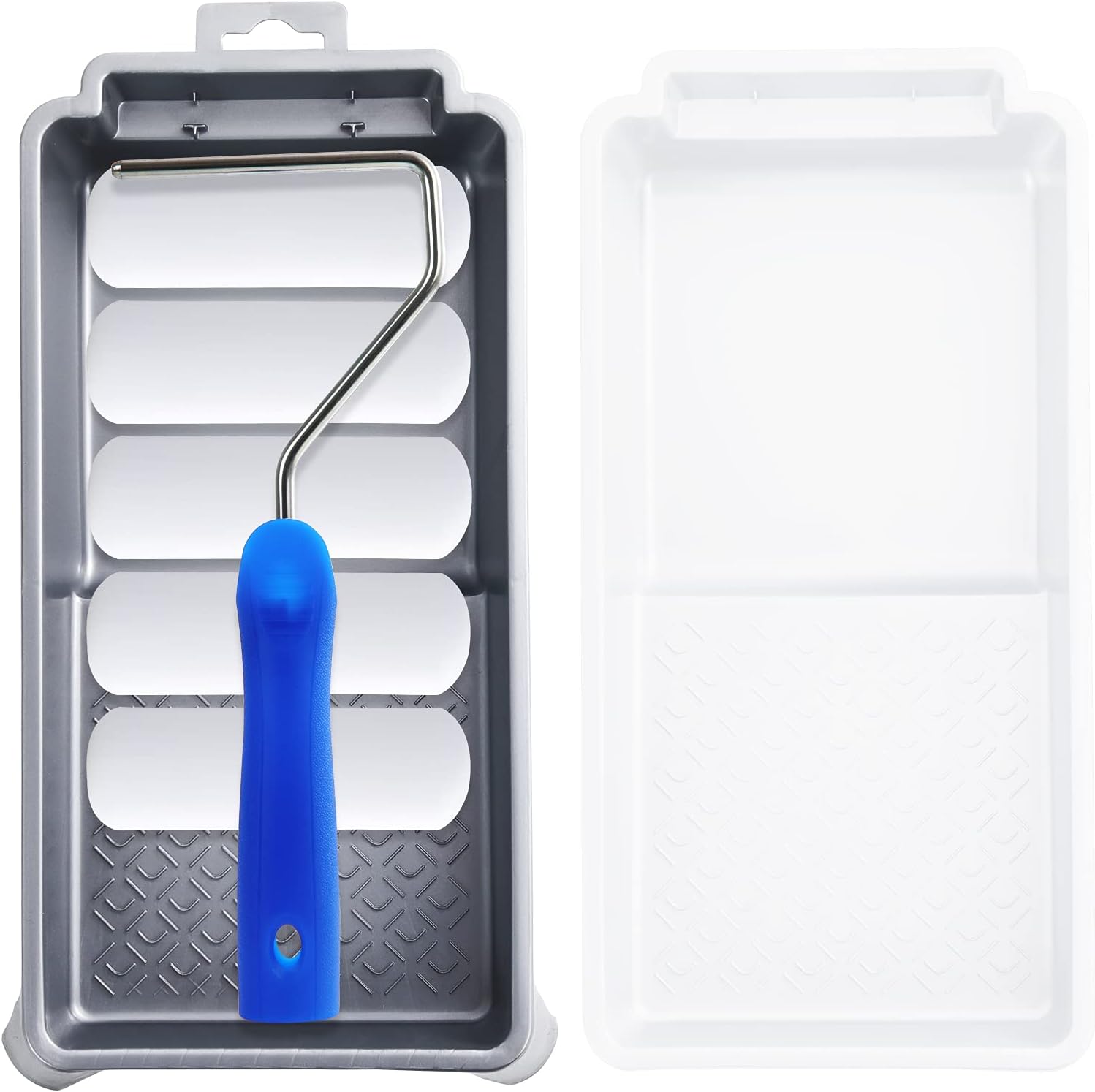 Mister Rui-Foam Paint Roller, 4 Inch-8 Pack Paint Roller Kit, Complete 4