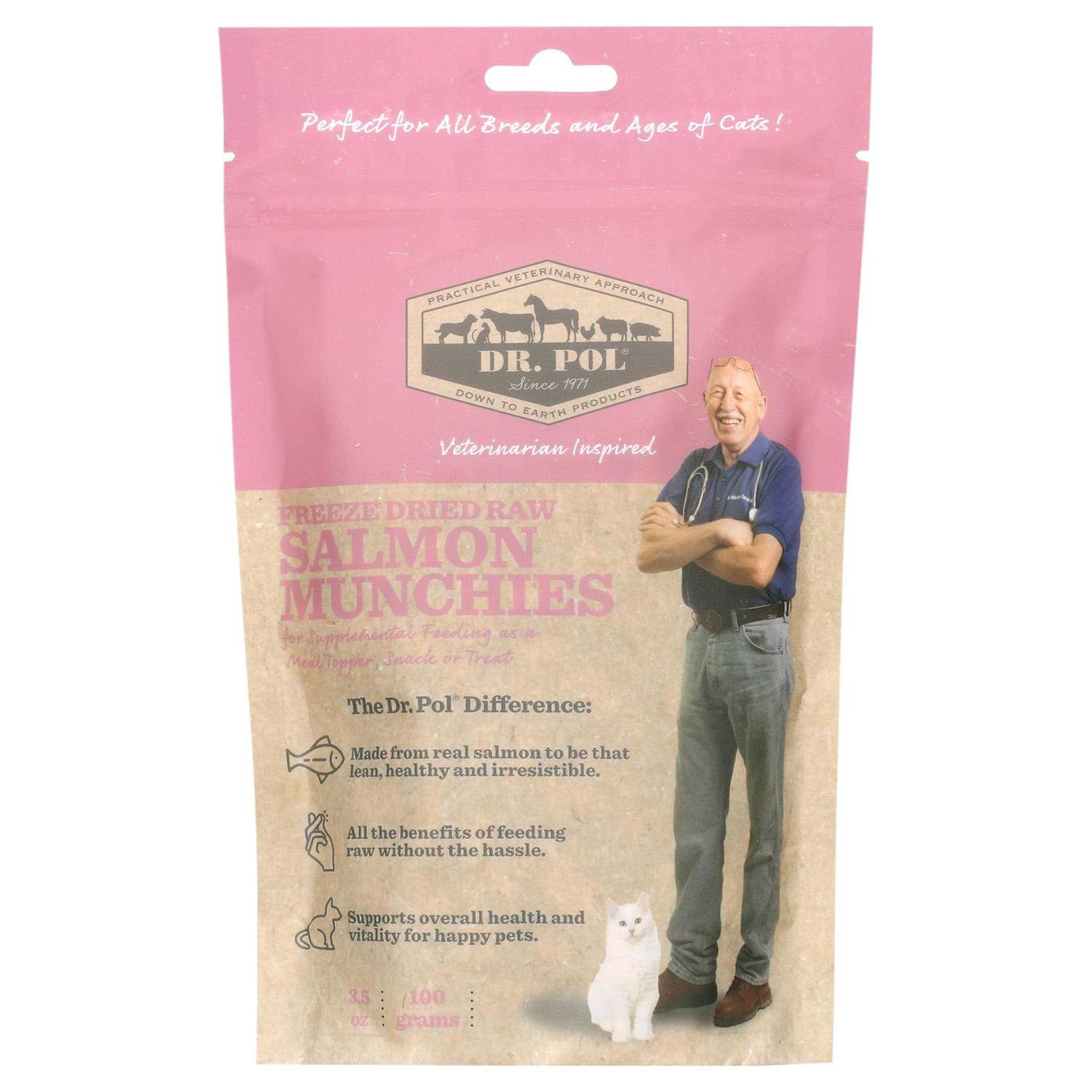 Dr. Pol Freeze Dried Munchies Salmon Dog Treat and Meal Topper - Pet Supplies online store