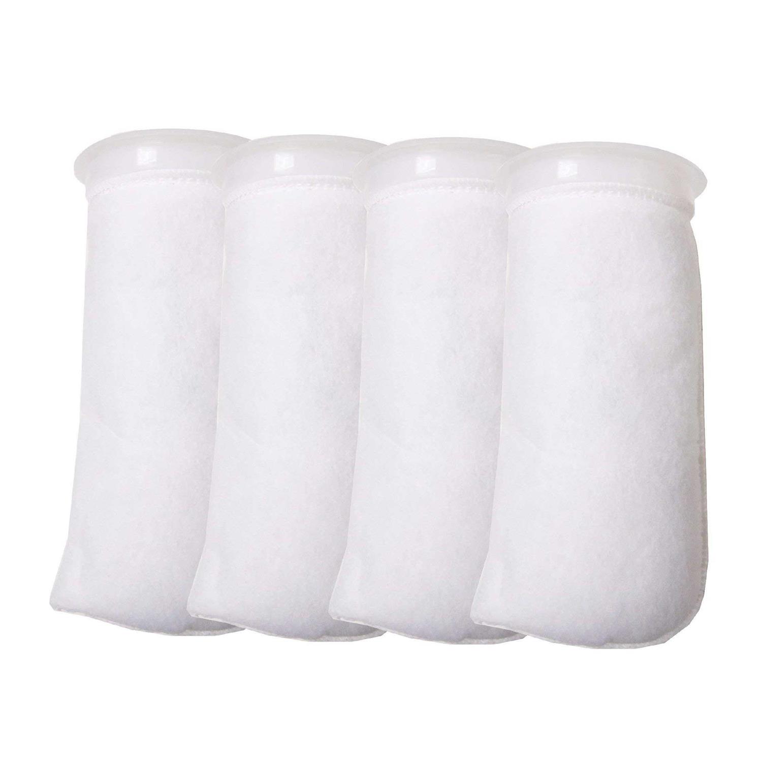 4 Pack 4 Inch Ring Filter Socks 200 Micron Aquarium Felt Filter Bags -4 Inch Ring By 9.5 Inch Long - Pet Supplies online store