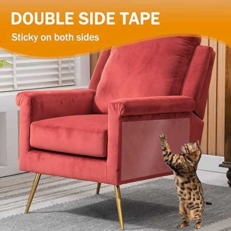 FTSTC 5.9in Furniture Protectors from Cats Double Sided Clear Self-Adhesive Cat Scratch Deterrent - Pet Supplies online store
