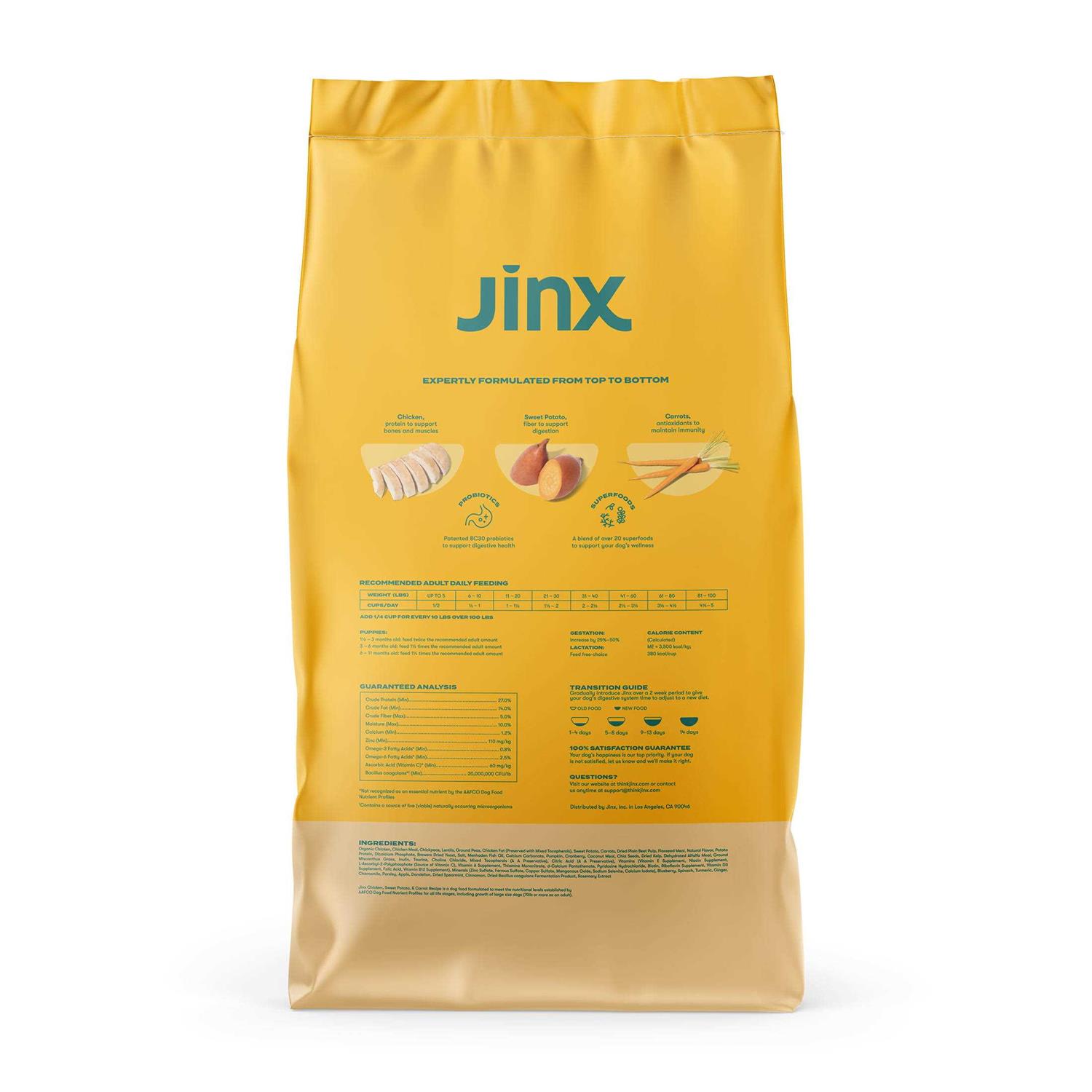 Jinx Chicken Sweet Potato & Carrot Dry Dog Food - Pet Supplies online store