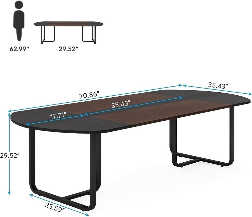 Bed Bath & Beyond 6FT Oval Conference Table, Large Meeting Table
