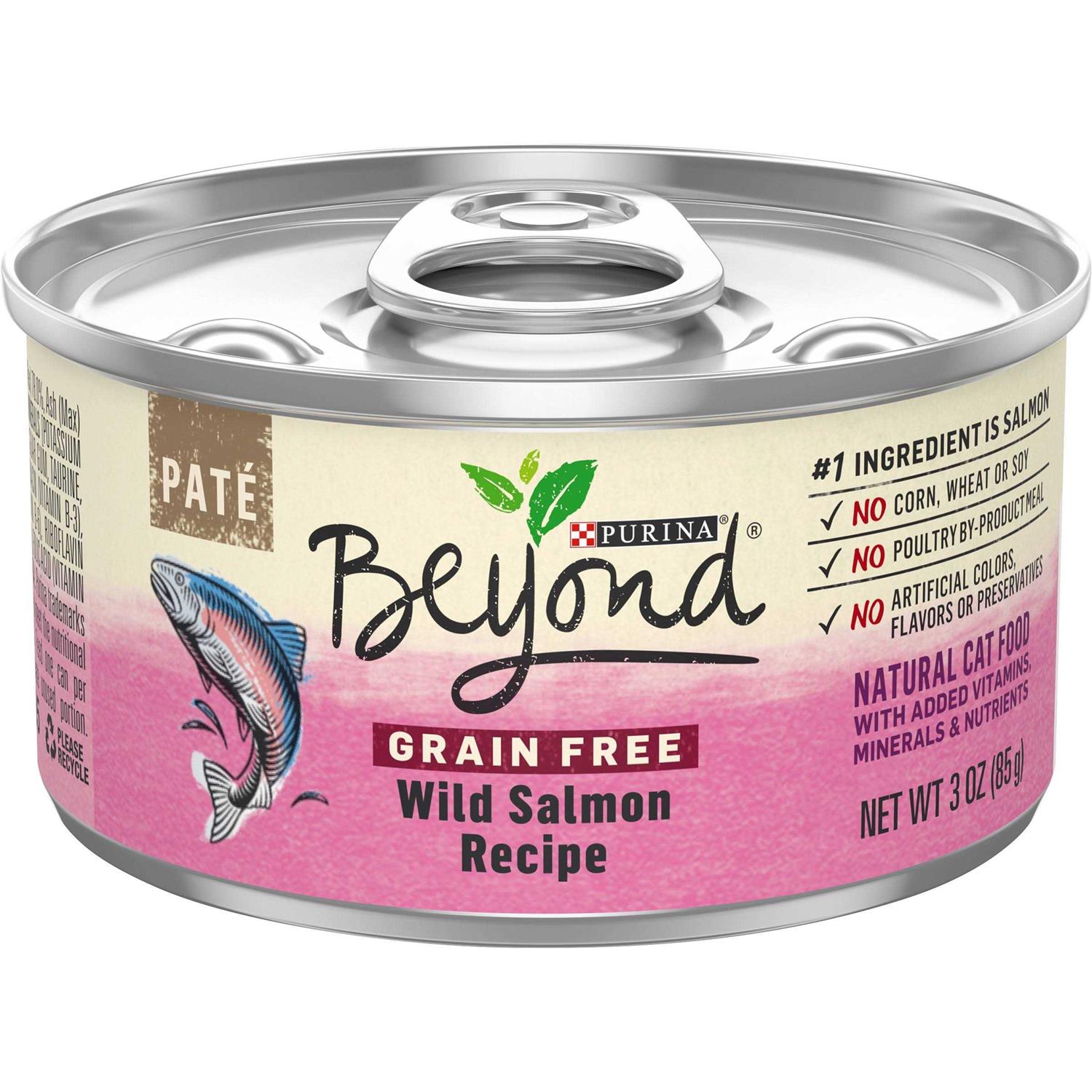 Purina Beyond Wild Salmon Recipe Grain Free Wet Cat Food Pate - Pet Supplies online store