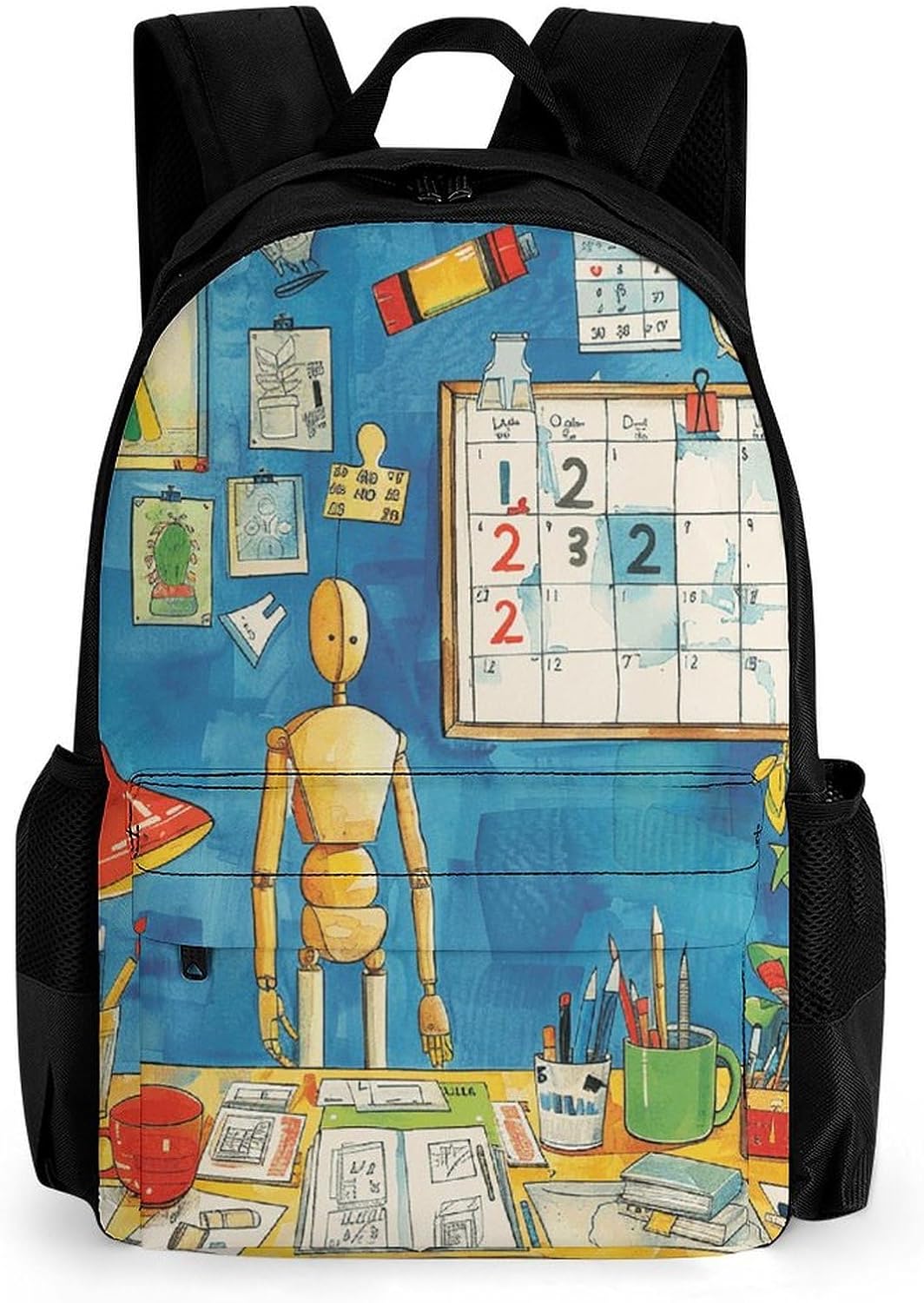 Backpack For Women Men Casual Travel Daypacks Standing at The Table Rucksuck For Work Cute Laptop Backpack