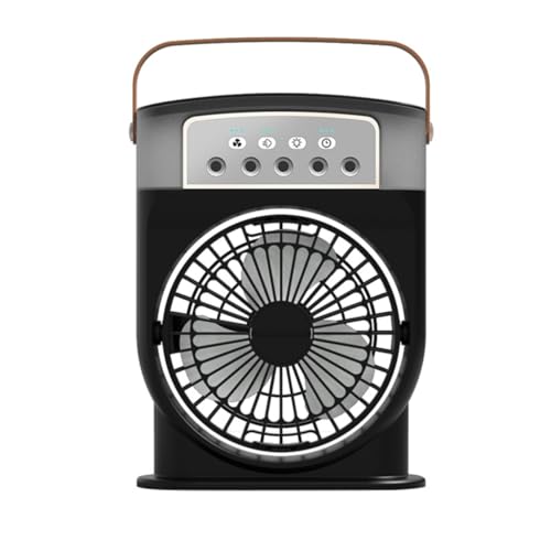 3 In 1 Mist Mini Portable Ice Fan Air Cooler With water For Frost Cube Fan, Evaporative Cooling Fan with LED, Timer, 3 Wind Speeds 3 Spray Modes for Home Office Bedroom Table and Desktop