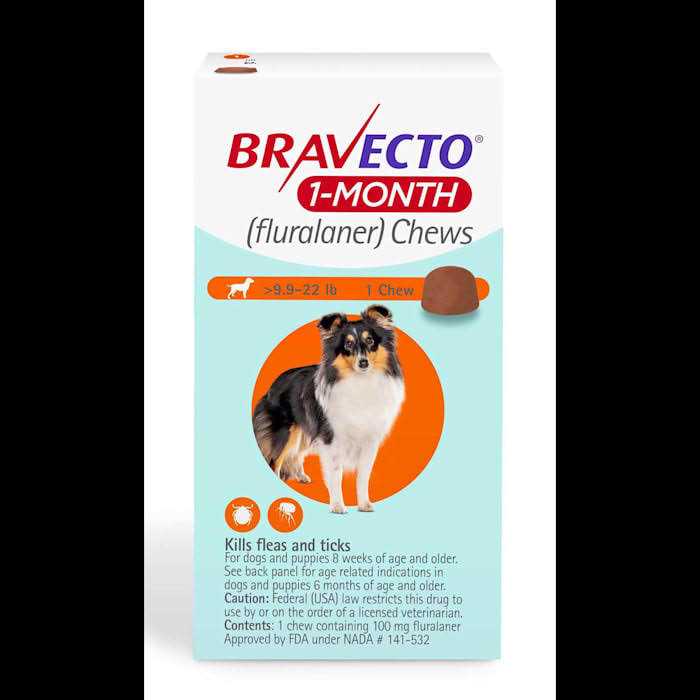 Bravecto 1-Month Chews for Dogs 9.9 - Pet Supplies online store