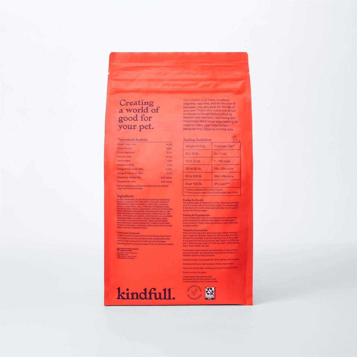 Kindfull Chicken and Brown Rice Recipe Dry Dog Food - Pet Supplies online store