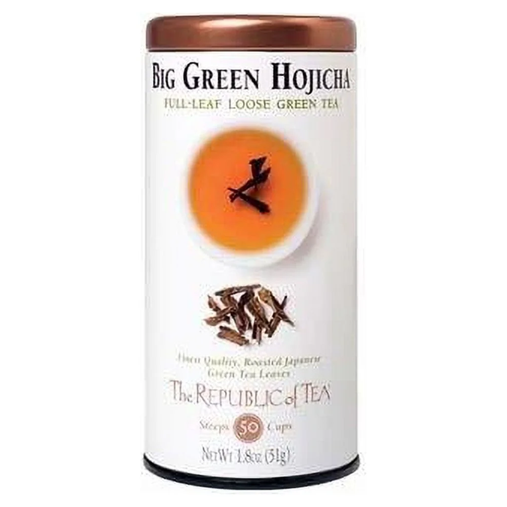 Big Green Hojicha Full-Leaf Tea, 1.8 Ounces / 50-60 Cups (Refill Bag)