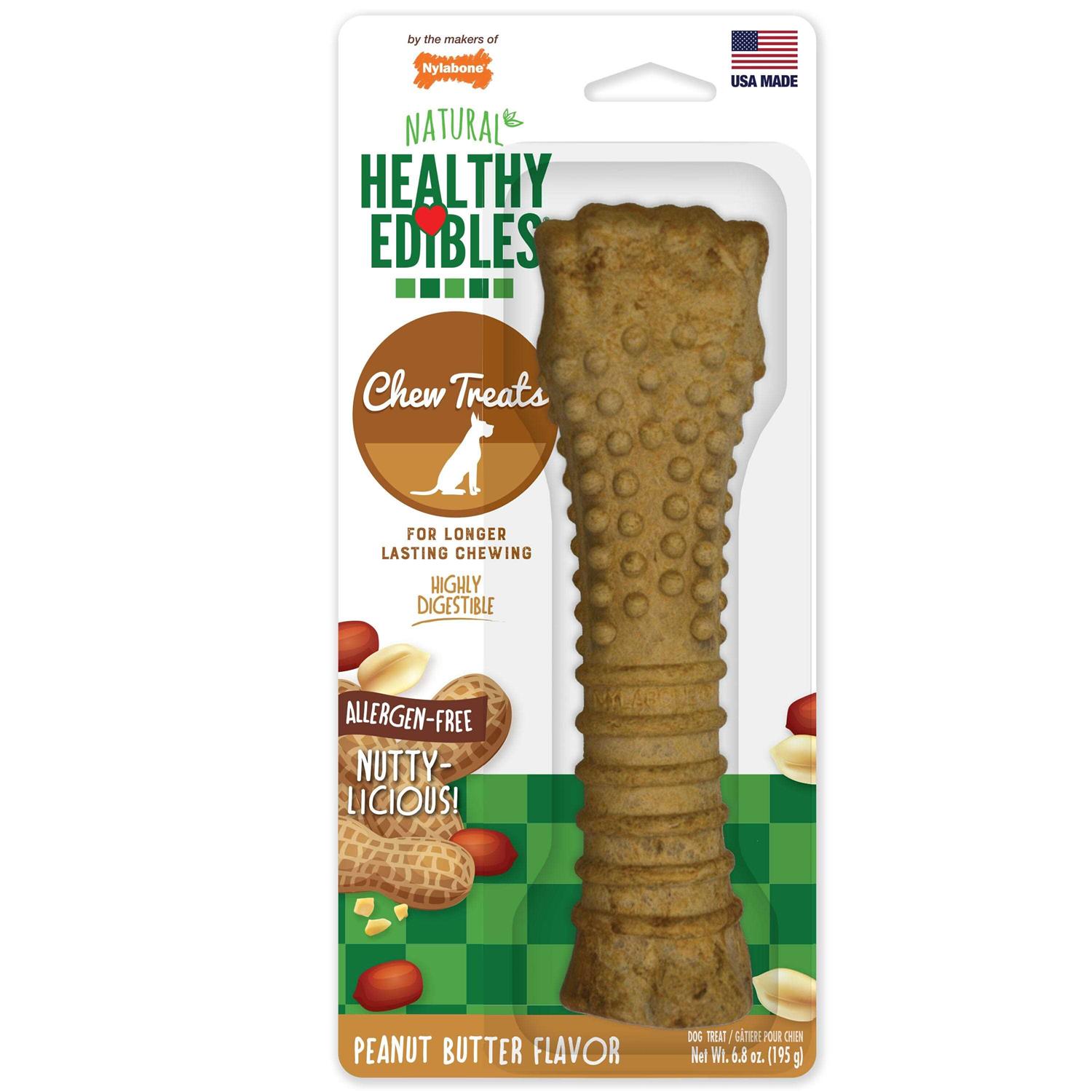 Nylabone Natural Healthy Edibles Peanut Butter Flavor Chew Treats - Pet Supplies online store