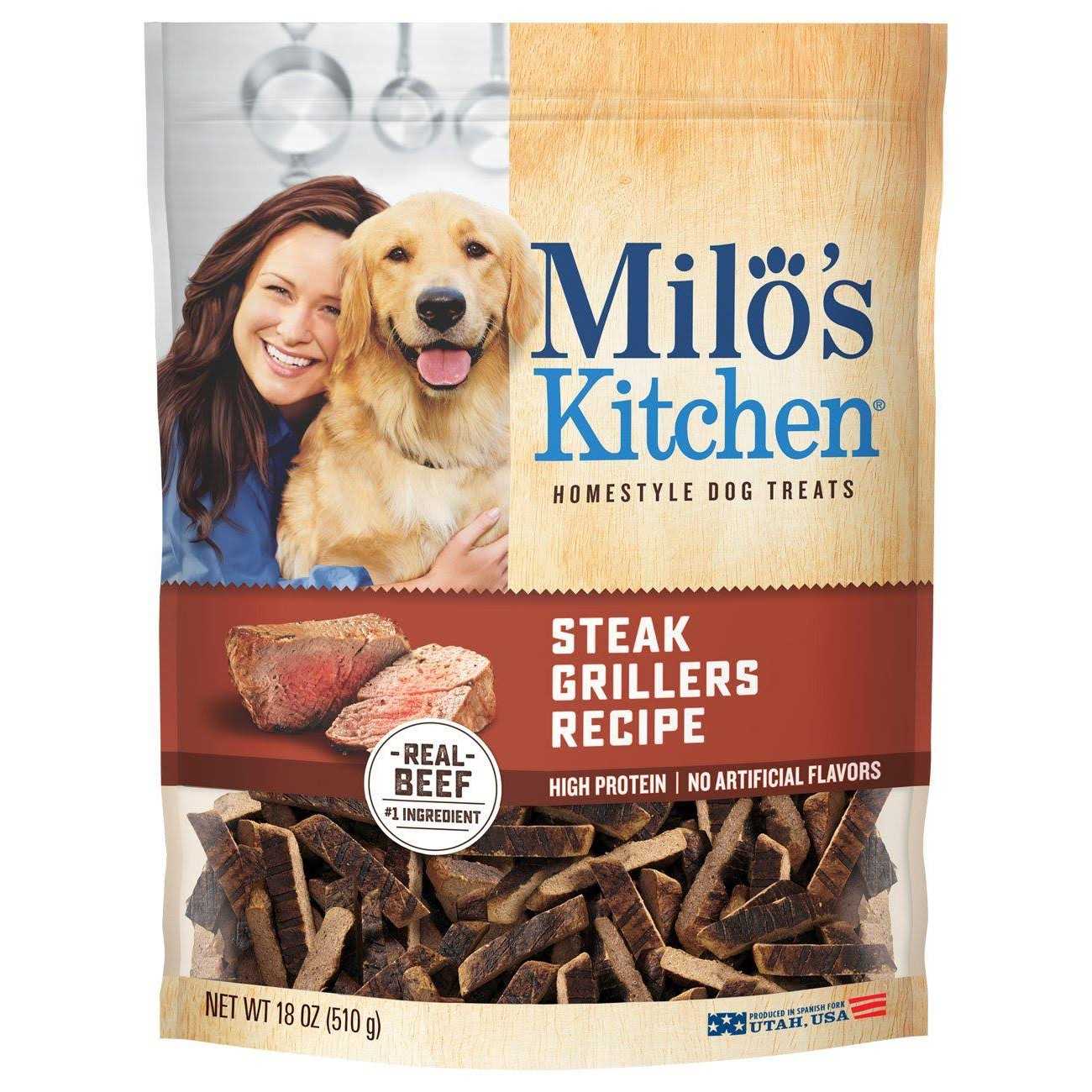 Milo's Kitchen Steak Grillers Dog Treats - Pet Supplies online store