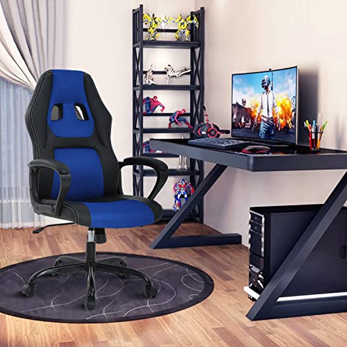 Video Gaming Chair, Ergonomic Office Chair Computer Chair Leather Desk Chair Racing Chair, Comfy Massage Chair, Rolling Chair Silla Gamer Chair Cheap Gaming Chairs for Adults and Kids, Red Chair