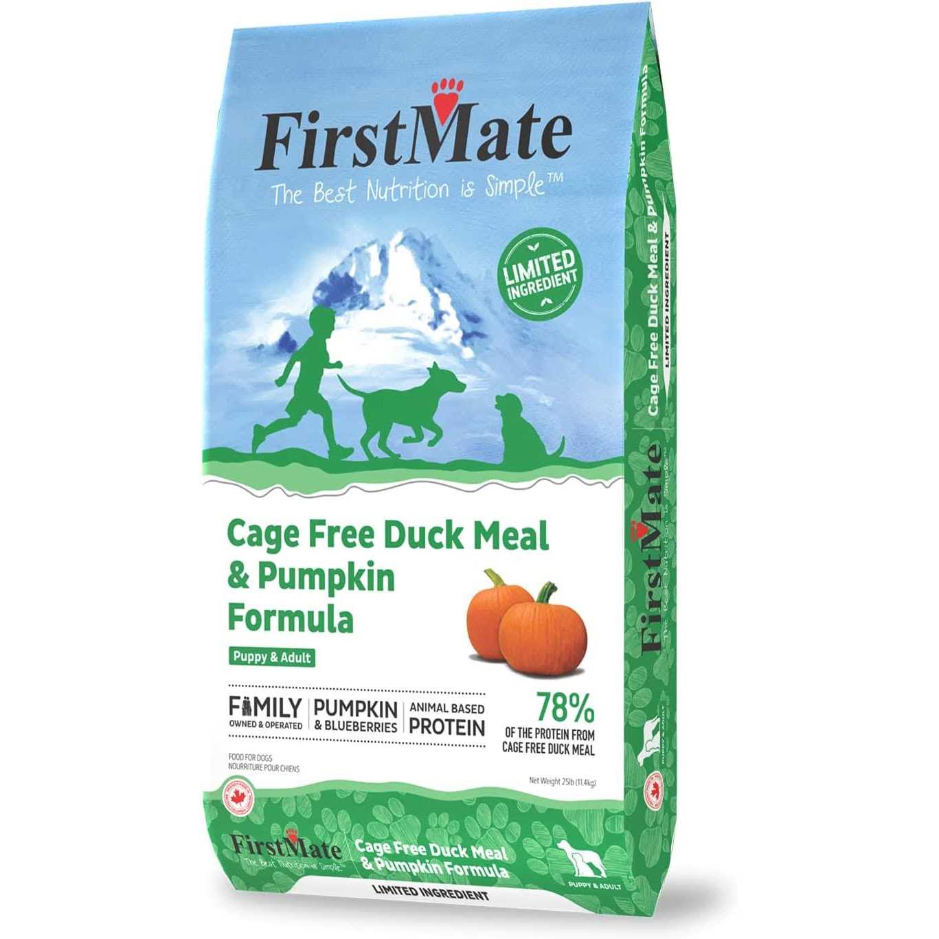 FirstMate Limited Ingredient Cage-Free Duck Meal & Pumpkin Formula Dry Dog Food - Pet Supplies online store