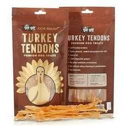 3oz GoGo Turkey Tendon Strips Dog Chew Treats Sourced and Made in The USA one Ingredient - Pet Supplies online store