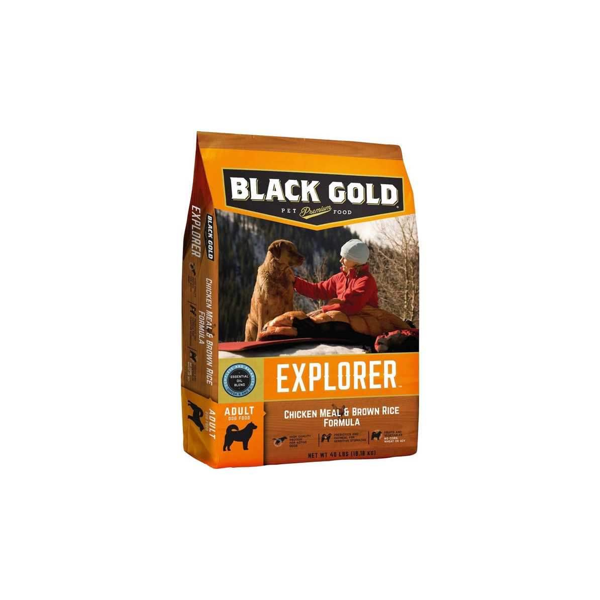 Black Gold Explorer Dog Food Chicken Meal & Brown Rice Formula - Pet Supplies online store