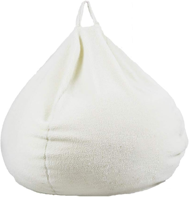 Gray XL Cashmere Fleece BeanBag Sofa Puff - Luxurious Floor Seat Futon Lazy Sofa Bed Couch Tatami Recliner Pouf