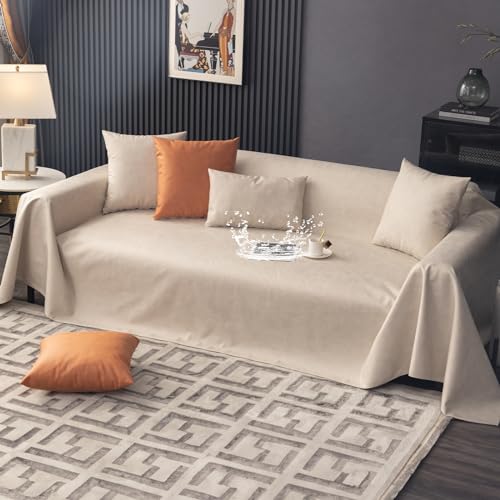 Waterproof Couch Covers for Pets Washable Sofa Cover Sectional Couch Cover Blanket for 2-3 Cushion Couch Sofa Cozy Dog Cat L Shape Furniture Couch Protector (Dark Grey, 82