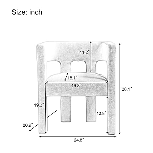 FANYE Mid Century Modern Barrel Accent Chair Armchair for Living, Bedroom, Guest Room,Office, Pumpkin Orange, 33.1