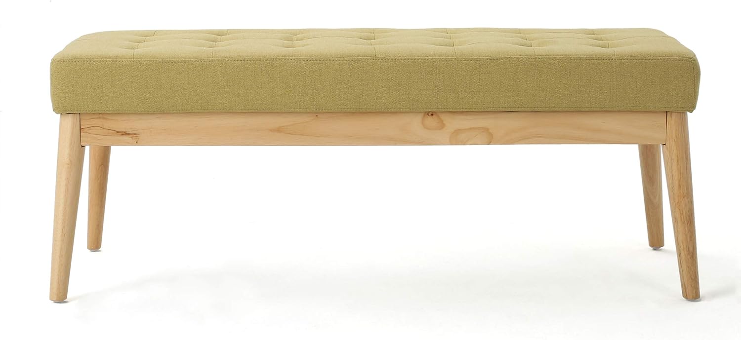 Christopher Knight Home Saxon Fabric Bench, Bright Green