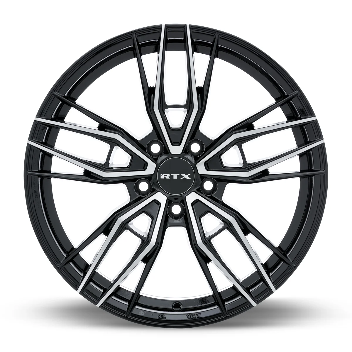 RTX Scepter 17x7.5 5x114.3 ET40 CB73.1 Gloss Black Machined Wheel