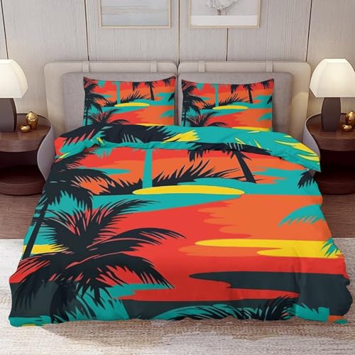 Delerain Comforter Set Queen Size, 70s 60s Hippie Butterfly 3-Piece Bedding Set for Women Men Modern Soft Microfiber Bedroom Set Room Decor, 1 Duvet Cover + 2 Pillowcases