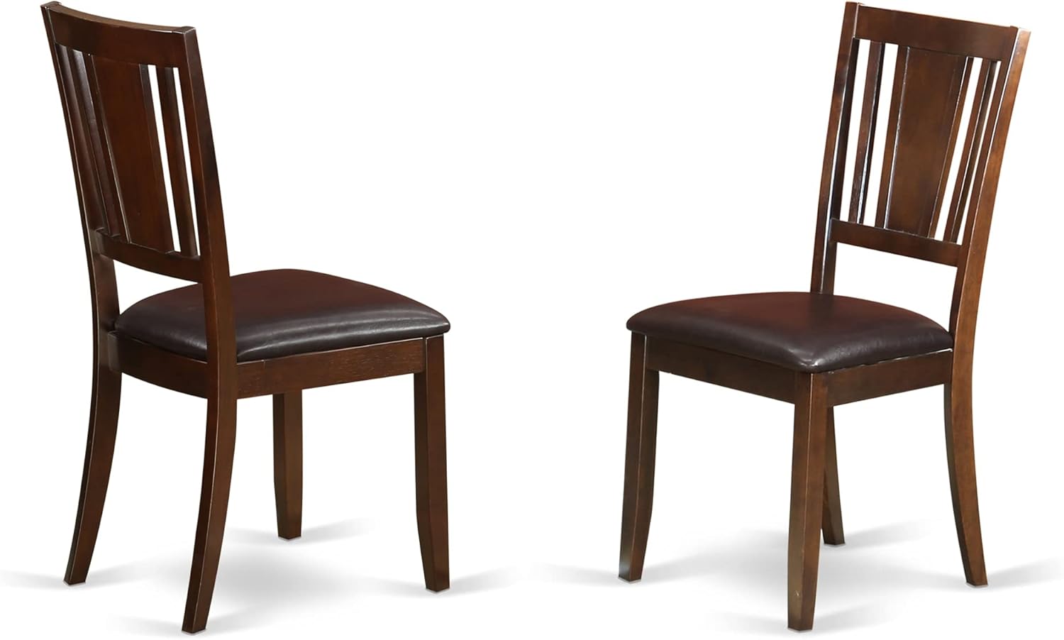 Ergode 7 Pc Dining Room Set with Rectangle Table and 6 Kitchen Dining Chairs - Durable Asian Timber, Luxury Design, Mahogany Color