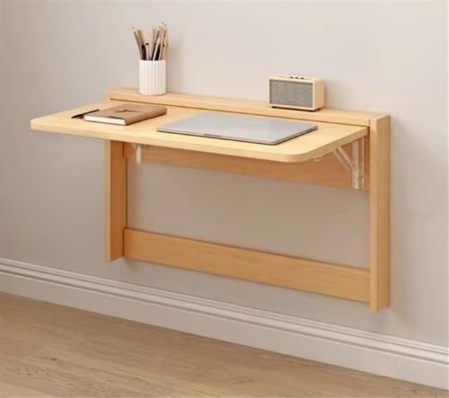 Space-Saving Wall-Mounted Folding Study Table with Storage Rack – Compact, Easy to Fold, and Strong Load-Bearing Capacity(Multi-Colored,21.2 * 19.3in)
