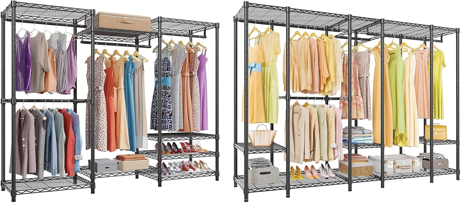 VIPEK V5 Portable Closet Wardrobe & V50i Extra Large Portable Closet Rack, Heavy Duty Clothes Rack Multi-Functional Metal Clothing Rack for Hanging Clothes
