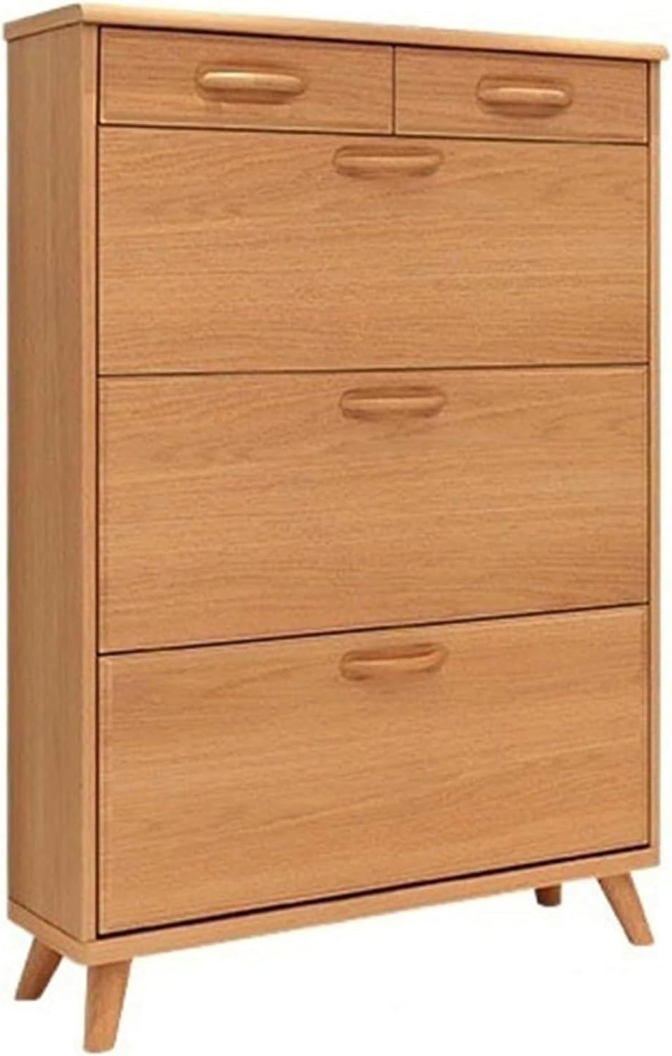 Shoe Rack Shoe Cabinet with 3 Flip Drawers, Space Saving Slim Shoe Storage Cabinet, Freestanding Shoe Organizer Rack Cabinet for Entryway Hallway Bedroom Shoe Shelf (One Color 100X17X120Cm)